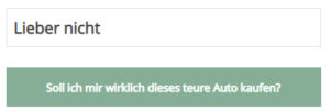 Entscheidungshilfe Plugin Screenshot Frontend